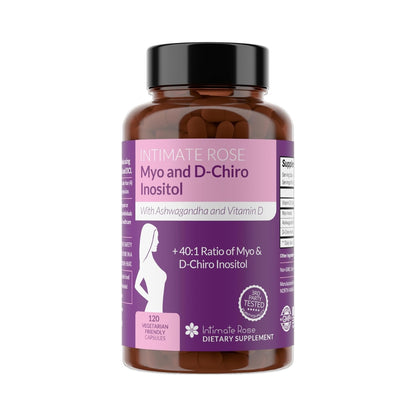 Myo and D Chiro Inositol + Ashwagandha 120 Cáps Intimate Rose