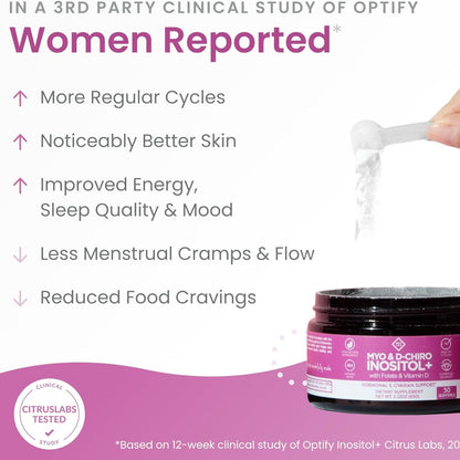 Myo Y D Chiro Inositol Con Folato Y Vitamina D Polvo 62g Optify