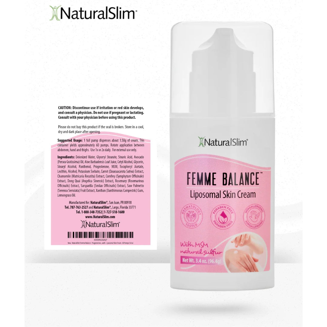 Femme Balance Crema De Progesterona Natural Slim