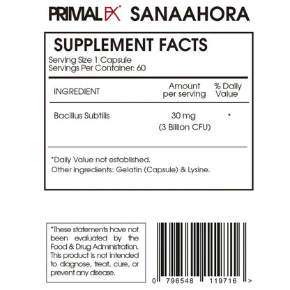 Probióticos Bacillus Subtili (Primal FX )— VENCE: 03/2026